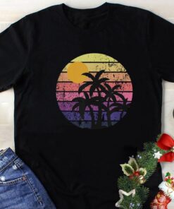 Retro Palm Trees T-Shirt - Sunshine Summer Vibes
