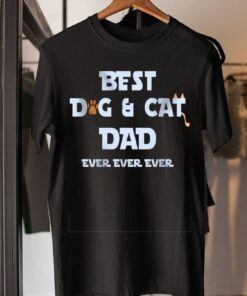 Best Dog & Cat Dad Ever Fathers Day t-shirt